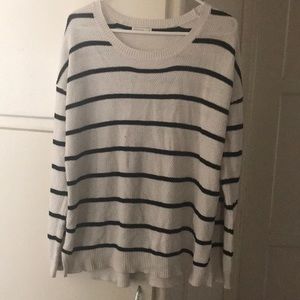 Black and white Striped sweater